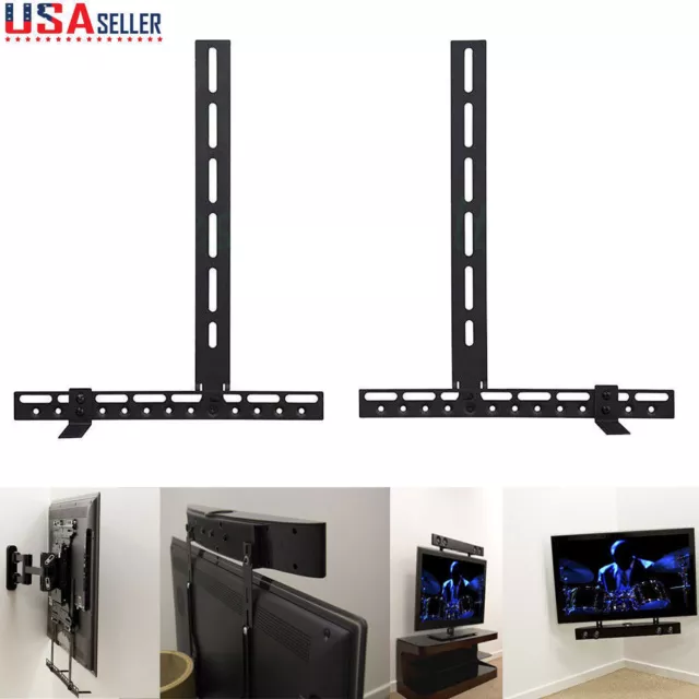 Universal Any Soundbar Mount for Mounting Sound Bar Above or Below All VESA TV