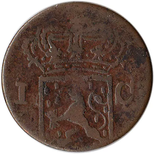 1837 Netherlands East Indies - Sumatra 1 Cent Coin KM#290