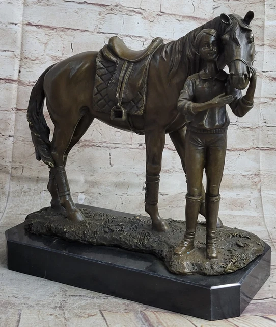 Bronze Sports Metal Art Sculpture Jockey Horse Racing Kentucky Derby Art Statue