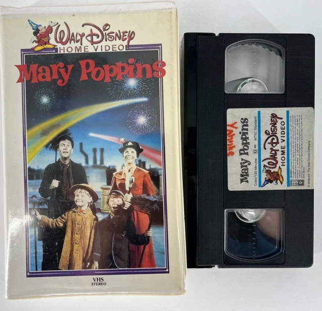 Walt Disney Home Video Mary Poppins Vhs Video Tape Vintage White My Xxx Hot Girl