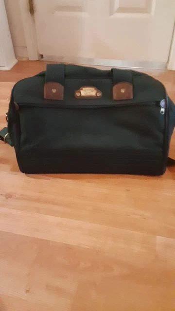 RICARDO OF BEVERLY HILLS Vintage TROUSDALE Carry-on Duffle  BAG/ Case Green