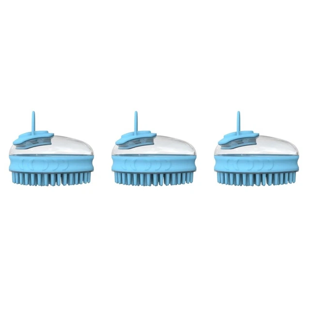 3pcs Kunststoff Haustier Pflegebürste Haushalt Hundebadbebinte Katze Massage