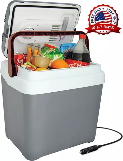 Cooler nevera para coche carro 12v refrigerador 24L Y CALENTADOR de comida Nuevo