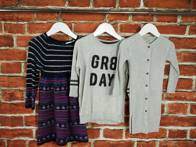 Girls Bundle Next Jojo Maman 2-3 Years Nordic Print Jumper Dress Cardigan Set