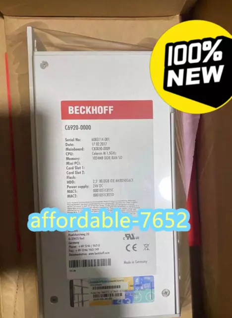 C6920-0000 beckhoff Industrial PC computer Brand New Fast Shipping