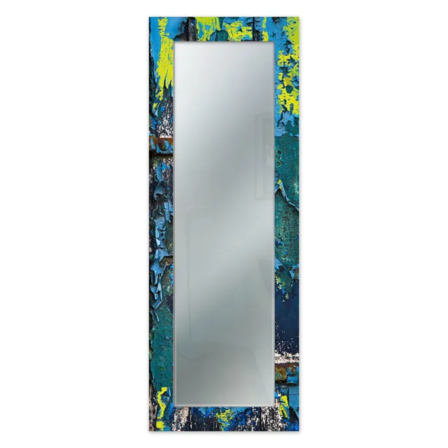 Specchio da parete lungo moderno VOYAGER COLOR 44x127 cm con cornice  stampata