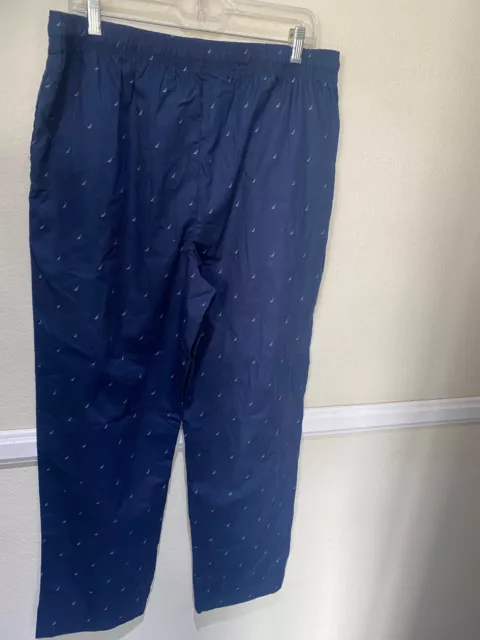 Nautica Men's Soft Woven 100% Cotton Elastic Waistband Sleep Pajama Pant Mens XL 2