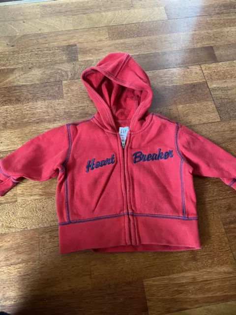 Baby Gap Red Heartbreaker Hoody 12-18 Months