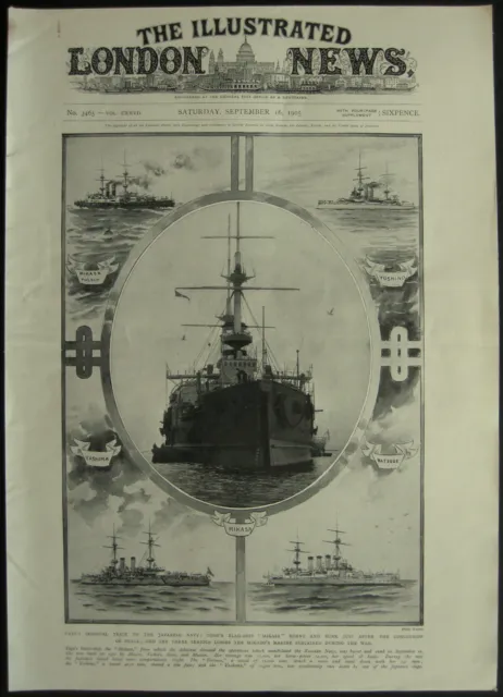Japanese Navy Ships Mikasa Yoshino Yashima Hatsuse 1905 Page Photo Article