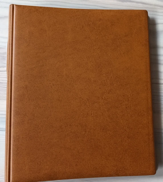 gebrauchter Lindner ETB Ringbinder 1103 in braun, mit 20 Hüllen