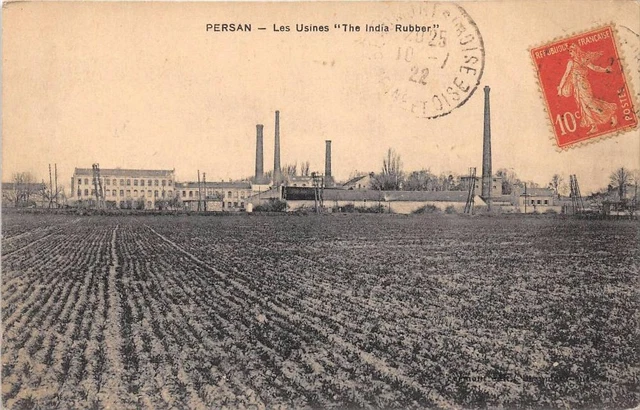 Cpa 95 Persan Les Usines The India Rubber