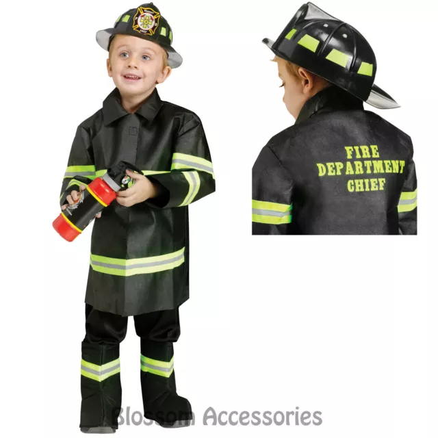 CK644 Fire Chief Boys Fireman Fire Fighter Fancy Dress Book Week Outfit Costume