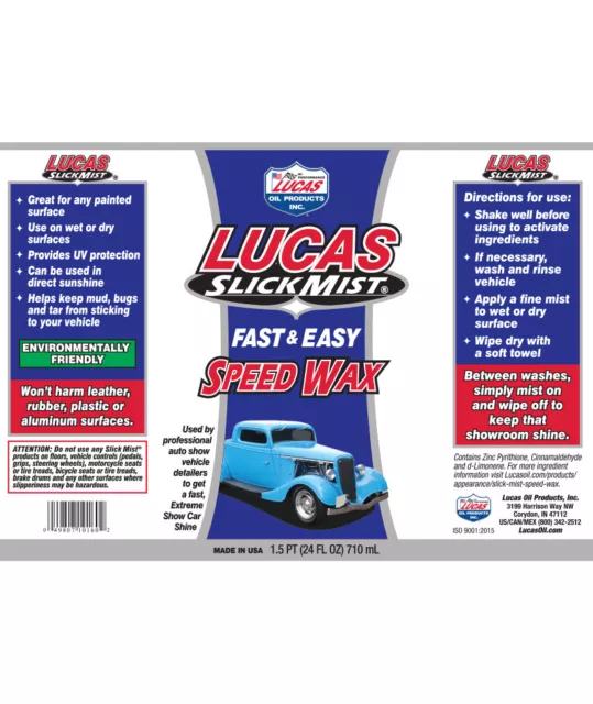 Lucas Slick Mist Fast & Easy Speed Wax 710ml - 10160 2