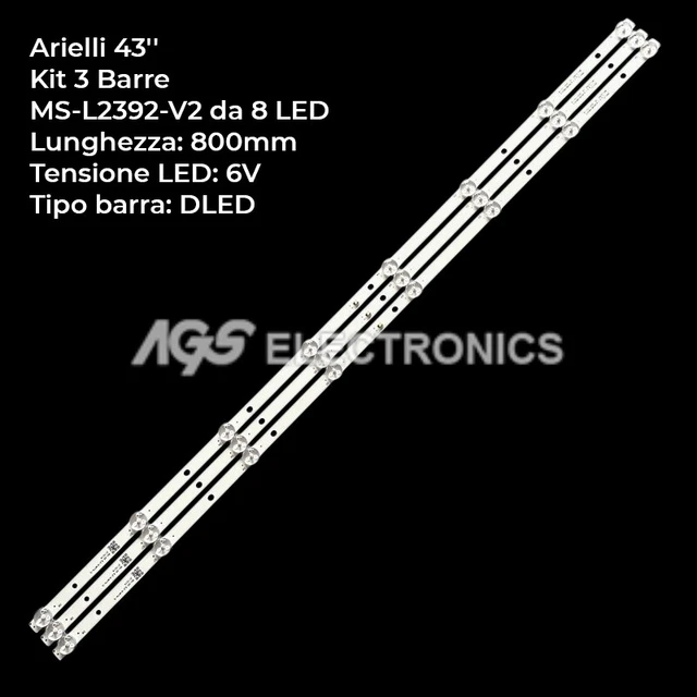 Kit Barra De Led Para Tv Philips 55pug6212 | Frete grátis