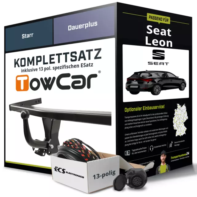 Für SEAT Leon Typ KL1 Anhängerkupplung starr +eSatz 13pol 11.2019-jetzt Kit NEU
