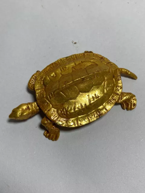 Exquisite Chinese copper handmade tortoise turtle statue figure table decoration