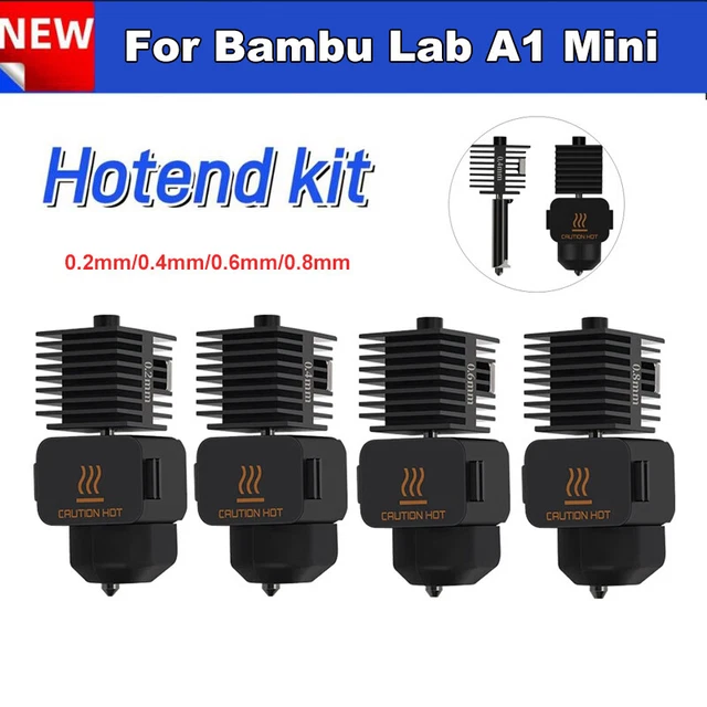 Hotend Kit Voor Bambu Lab A1/A1 Mini – 0,4 Mm Gehard Stalen Mondstuk, Met Siliconen Sok En Moersleutels, Eenvoudig Te Vervangen 5 miniatura