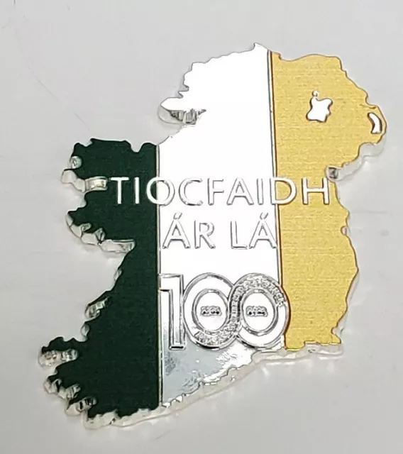 Gold Silber Irland Karte Münze Irische Unabhängigkeit 1921 Proklamationsflagge Dublin UK 2