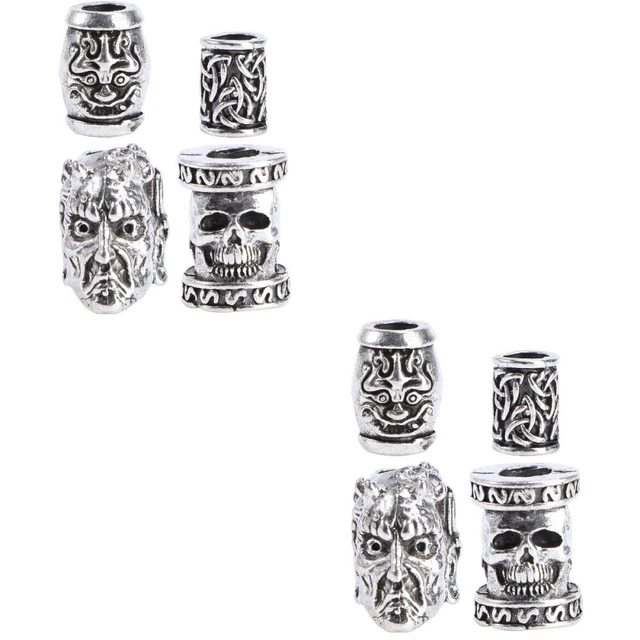 Anello da uomo perle da barba vichinghe anello da pirati anelli intrecciati lega argento