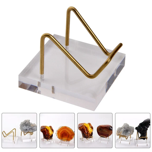 Base acrilica in cristallo 1 pezzo con supporto metallico creativo per scaffali gioielli