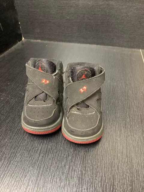 2009 Nike Air Jordan Fusion 8 "AJF 8" Black /Varsity Red Toddler Shoes Sz 4C