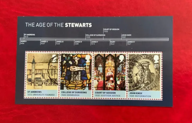 2010 GB francobolli foglio miniatura MS3053 House of Stuart