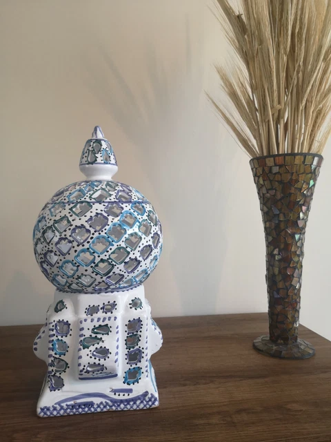 Lampe De Fée En Verre Blanc Dépoli Yves Rocher - Style Vintage 60's