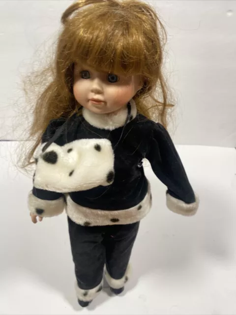The Heritage Collection "Danielle" Dalmation Doll And Dog porcelain) Incomplete