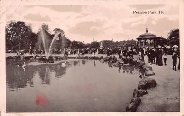 Postkarte - Pearson Park - Hull - 1915 - Valentinstag - Alexandra Dock
