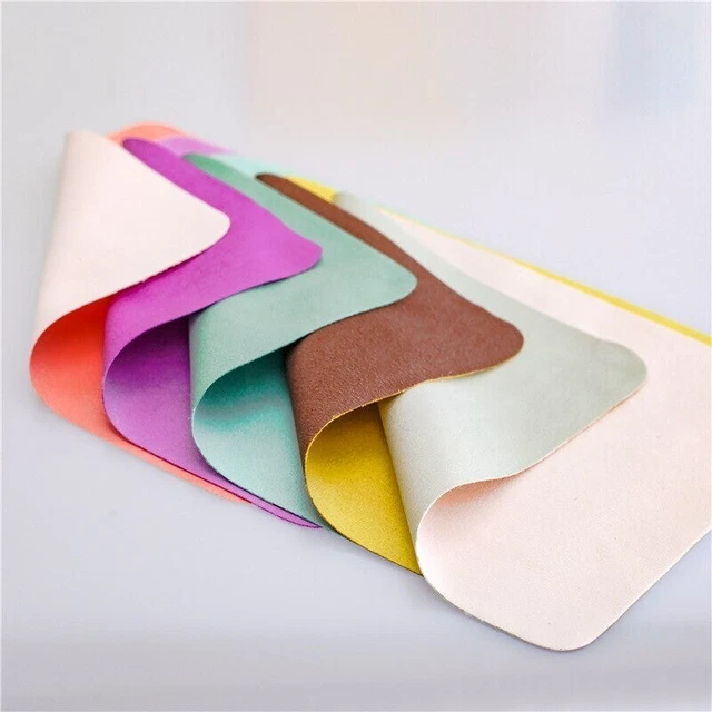 5 Pièces Chamois Lunettes Nettoyant Double Faces Couleur Tissu Pour Lentille