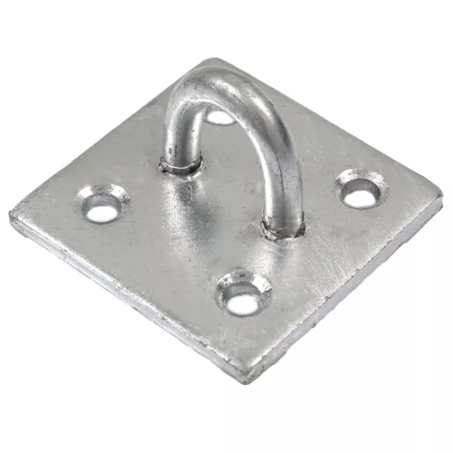 GALVANISED STAPLE ON PLATE HEAVY DUTY Boat Mooring Ring Loop Dog Animal Tether