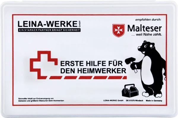 Leina DRK Erste-Hilfe-Set für Heimwerker, weiß Verbandskasten