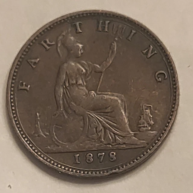 Royaume Uni  Farthing 1878 Victoria Ttb Angleterre