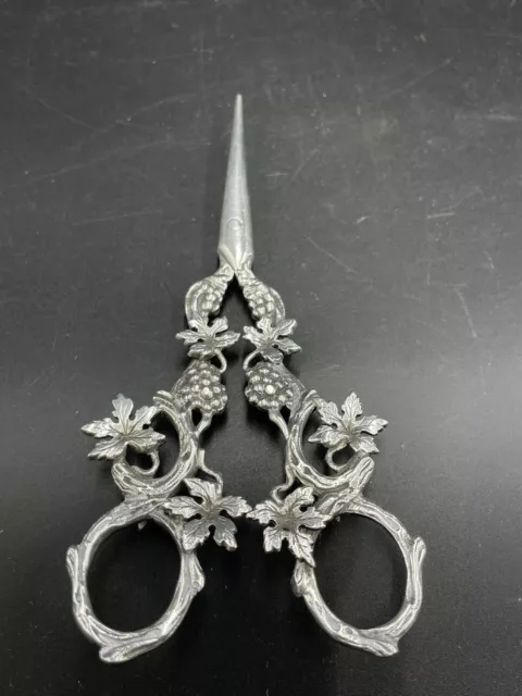 Solid Silver Grapes Scissors