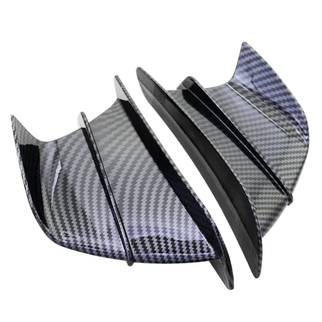 Motorcycle Winglets Air Deflector Wing Kit Spoiler Gloss Carbon Fiber For Honda