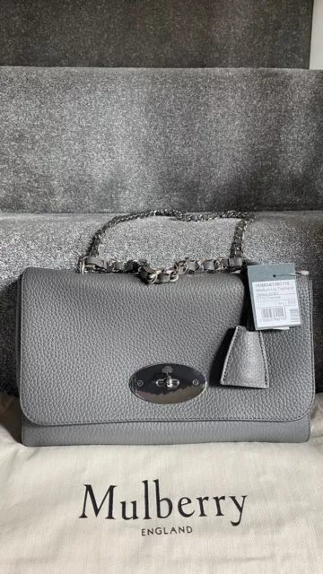 Brand new - Mulberry  Medium Lily Top Handle Bag - Charcoal Grey - Rrp £1295