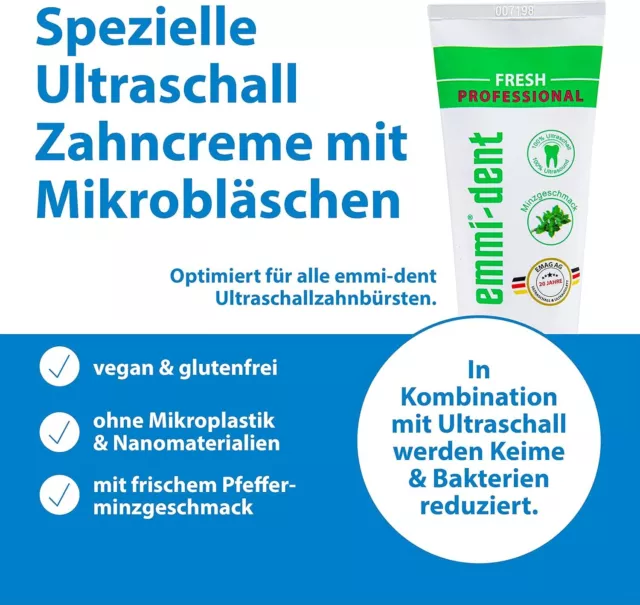 Emmi-Dent Ultraschall Zahncreme „Fresh“ I Mit Frischem Pfefferminz-Geschmack 3