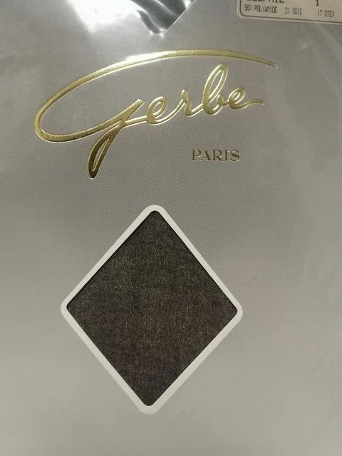 Collants Vintage GERBE - Noir Taille 2 - GERCLUB GERLON 15 - Neuf Avec étiquettes