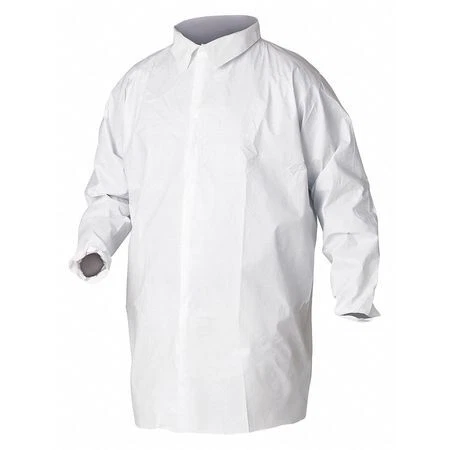 Kimberly-Clark 35622 Breath Parti Labcoat 4Hook Close Kneeleng Elastwris Wht 2X