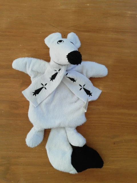 Doudou ELB Marionnette Souris Rat Blanc Noir Hermine Breton minig
