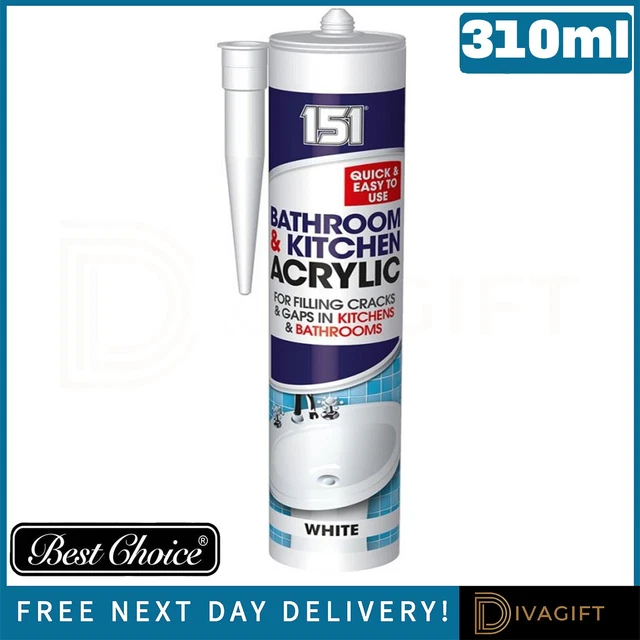 Blanco Baño Y Cocina Acrílico 310Ml Sellador Grietas 151 Nuevo