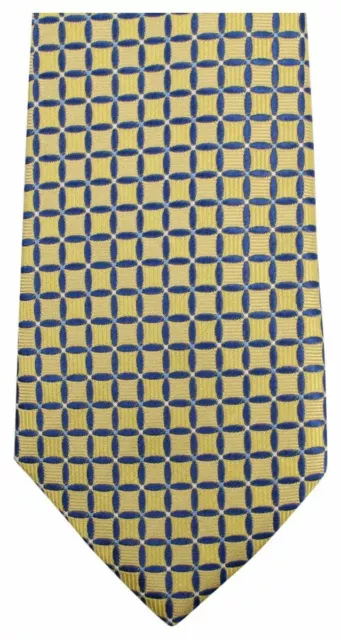 Knightsbridge Neckwear Mens Geometric Tie - Yellow/Blue