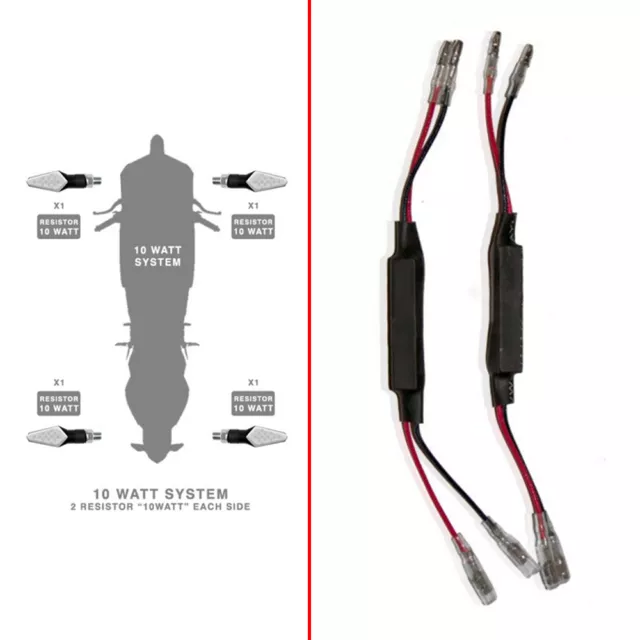 Paar Widerstände 10 Watt [BARRACUDA] Für Blinker Led- - COD.RES10