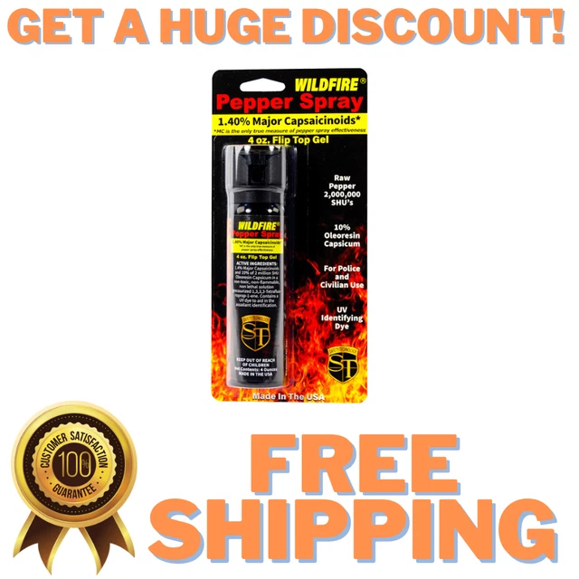 Wildfire Pepper Spray Sticky Gel 4oz Self Defense Security Personal Protection