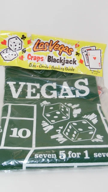 Craps and Blackjack Felt Vintage Western Supply Co 36" x 72"