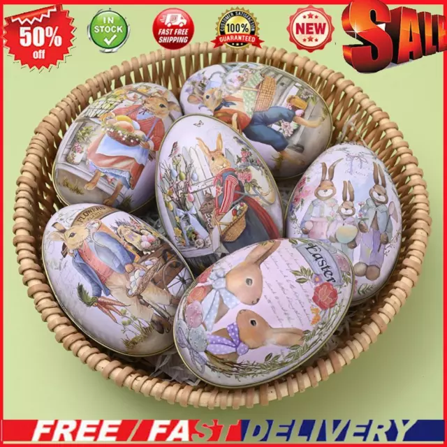 Egg Easter Color Rabbit Egg Tin Candy Eggshell Box Egg Cute Box Home Decoration