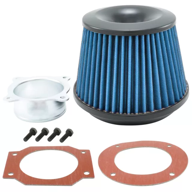 Universal Sport Luftfilter 76mm / 160mm Lang Performance Air Intake Tuning Blau