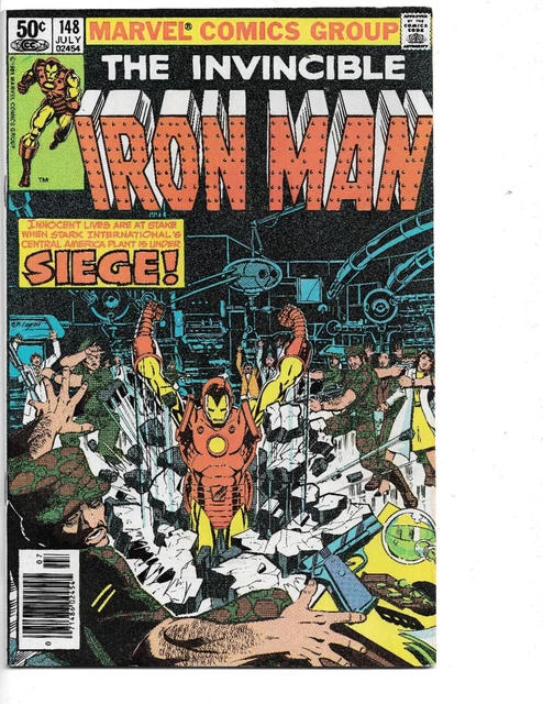 Invincible Iron Man (Marel 1981) FVF #148 Newsstand Copy BOB LAYTON Art!