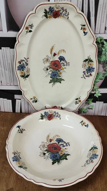 TRES GRAND PLAT 45 Cm Faience Ancienne Sarreguemines France EUR 10,00 - FR