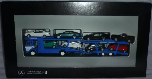 1:87 Herpa Egerland MB Autotransporter + 8 x Mercedes Benz